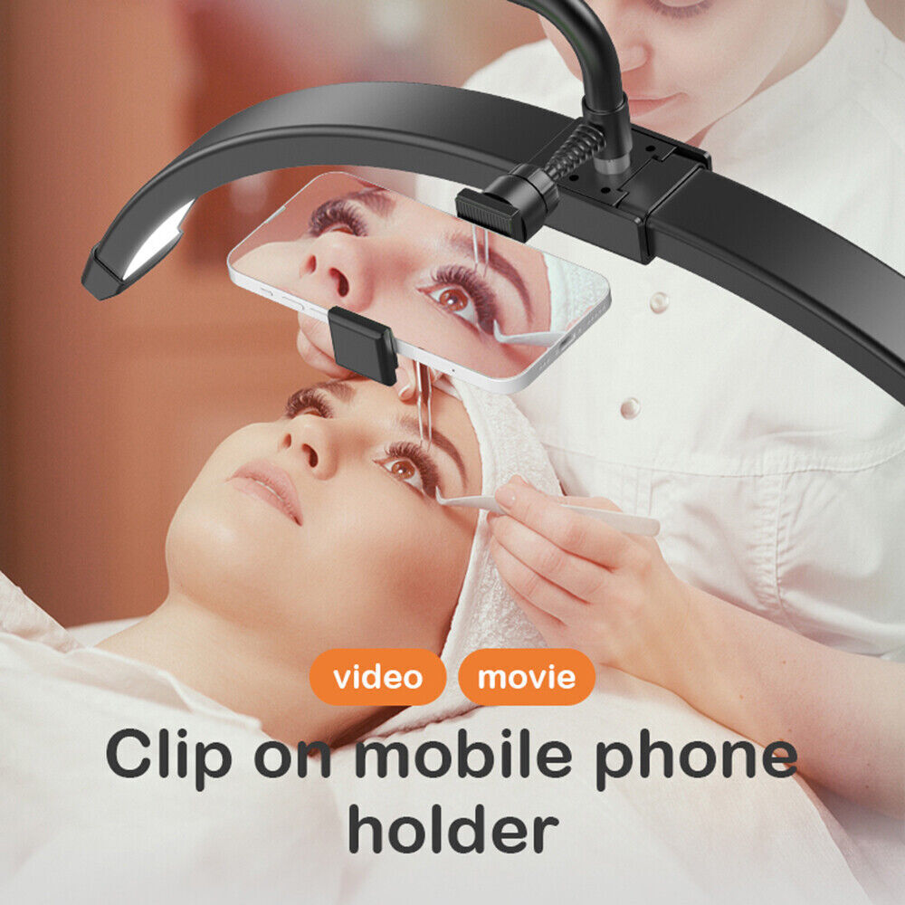 Adjustable LED Beauty Moon/Eyelash Light for Salons: Multi-Purpose, High-CRI, Rotatable Light with Adjustable Settings