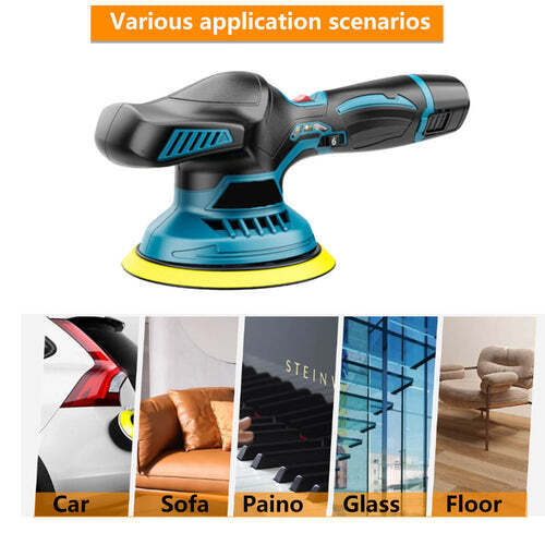 6" Cordless Car DA Polisher Random Orbita Buffer Sander Polishing Machine Tool