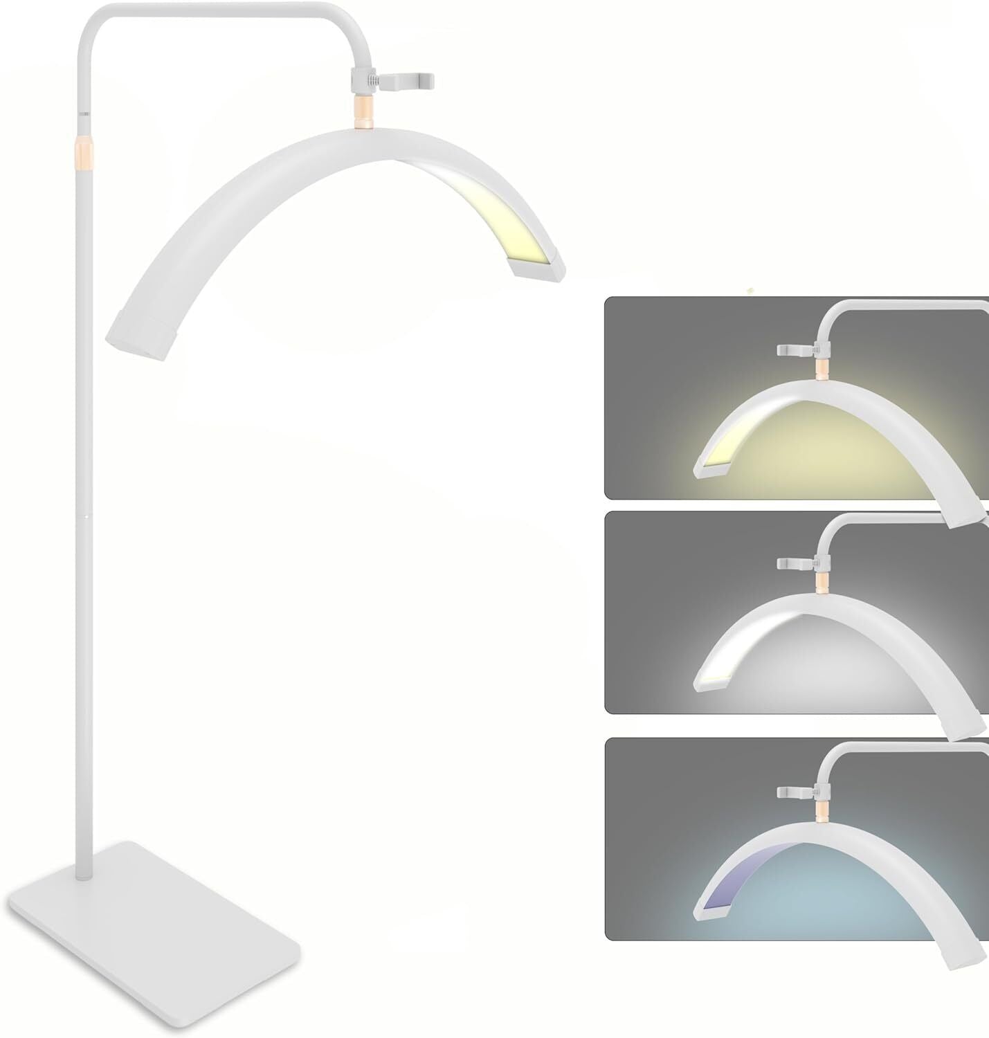 Adjustable LED Beauty Moon/Eyelash Light for Salons: Multi-Purpose, High-CRI, Rotatable Light with Adjustable Settings