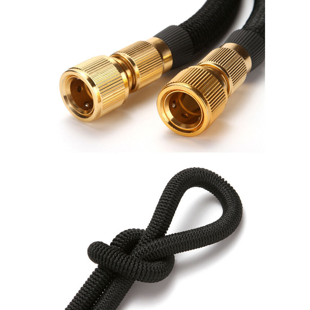 100FT Expandable Garden Hose with 8-Function Spray Nozzle and Durable Accessories - Flexible Water Hose for Gardening, Cleaning, and Outdoor Use