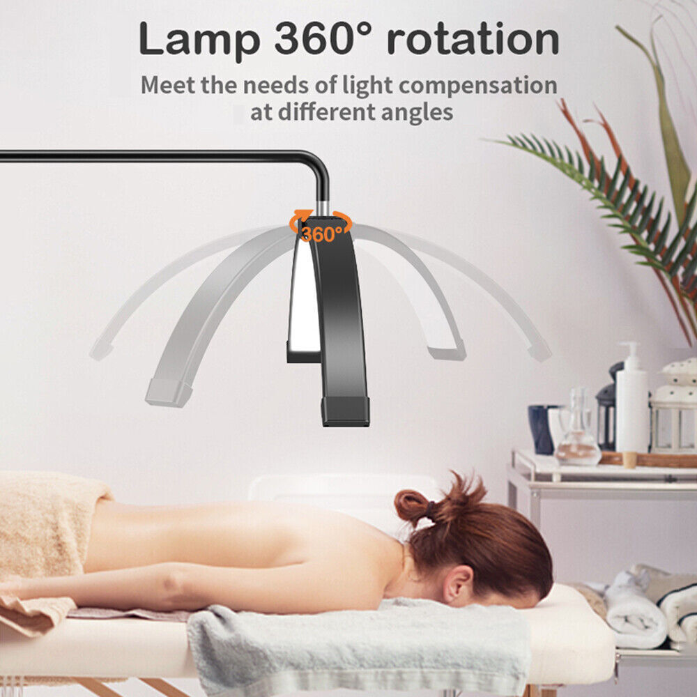 Adjustable LED Beauty Moon/Eyelash Light for Salons: Multi-Purpose, High-CRI, Rotatable Light with Adjustable Settings