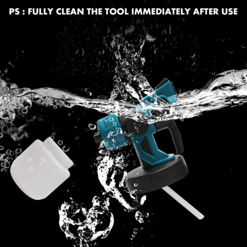 Cordless High Pressure Spray Gun Airless Paint Sprayer with 2 Battery 1000ML