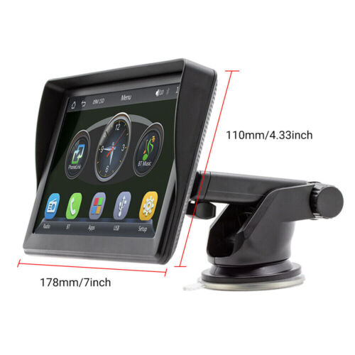 Portable 7'' Wireless Apple CarPlay Android Auto Touch Screen Car Radio Stereo