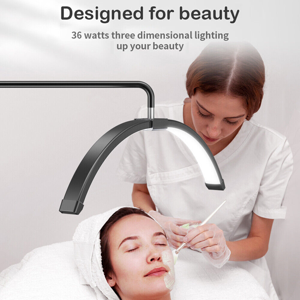 Adjustable LED Beauty Moon/Eyelash Light for Salons: Multi-Purpose, High-CRI, Rotatable Light with Adjustable Settings