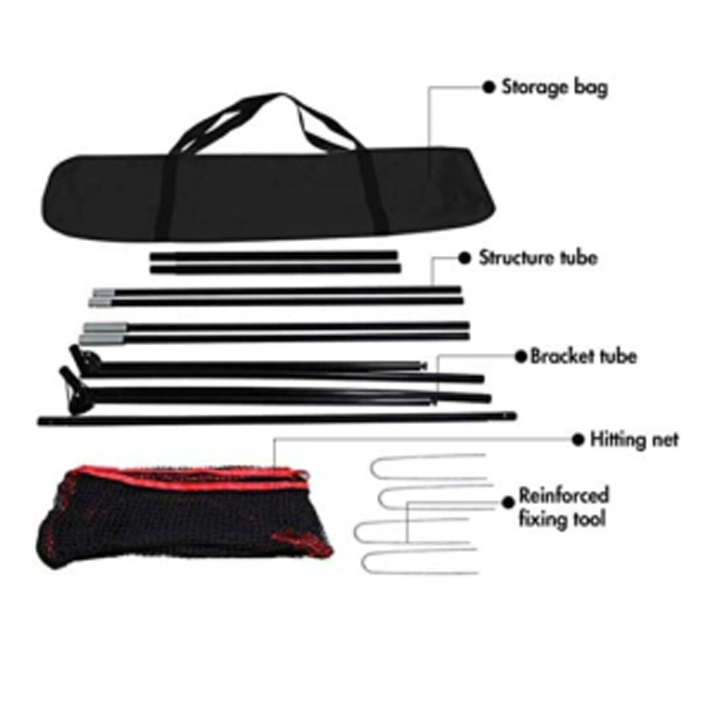 Huge Practice Golf Net for Outdoor Training, Hitting Net with Carry Bag