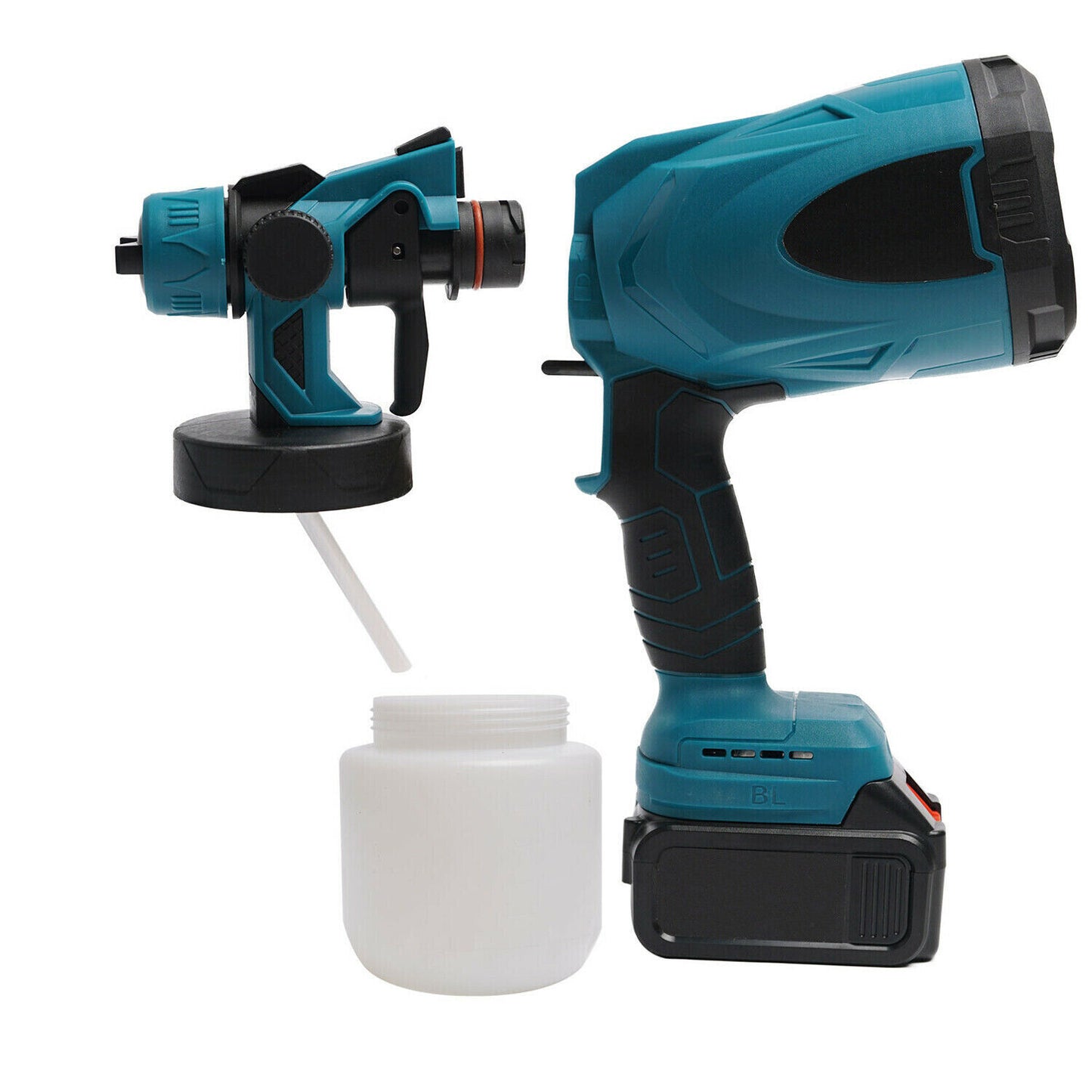 Cordless High Pressure Spray Gun Airless Paint Sprayer with 2 Battery 1000ML
