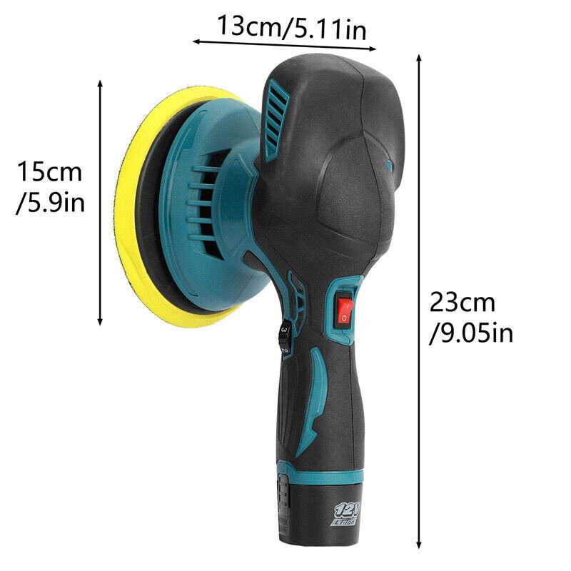 6" Cordless Car DA Polisher Random Orbita Buffer Sander Polishing Machine Tool