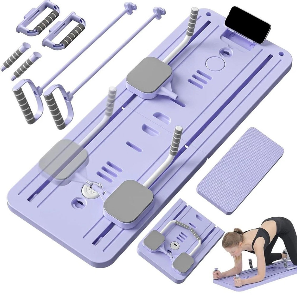 Multifunction Home Pilates Board - 8-in-1 Foldable Fitness Trainer