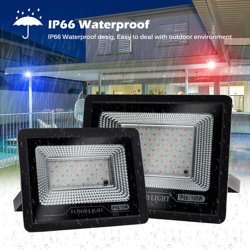 LED Floodlight 50W 100W Outdoor Garden Security Flood Light External Lighting