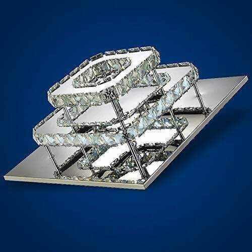 Ceiling Lights Chandelier Bilayer Aisle Light Decoor 36W LED Crystal Square 30cm