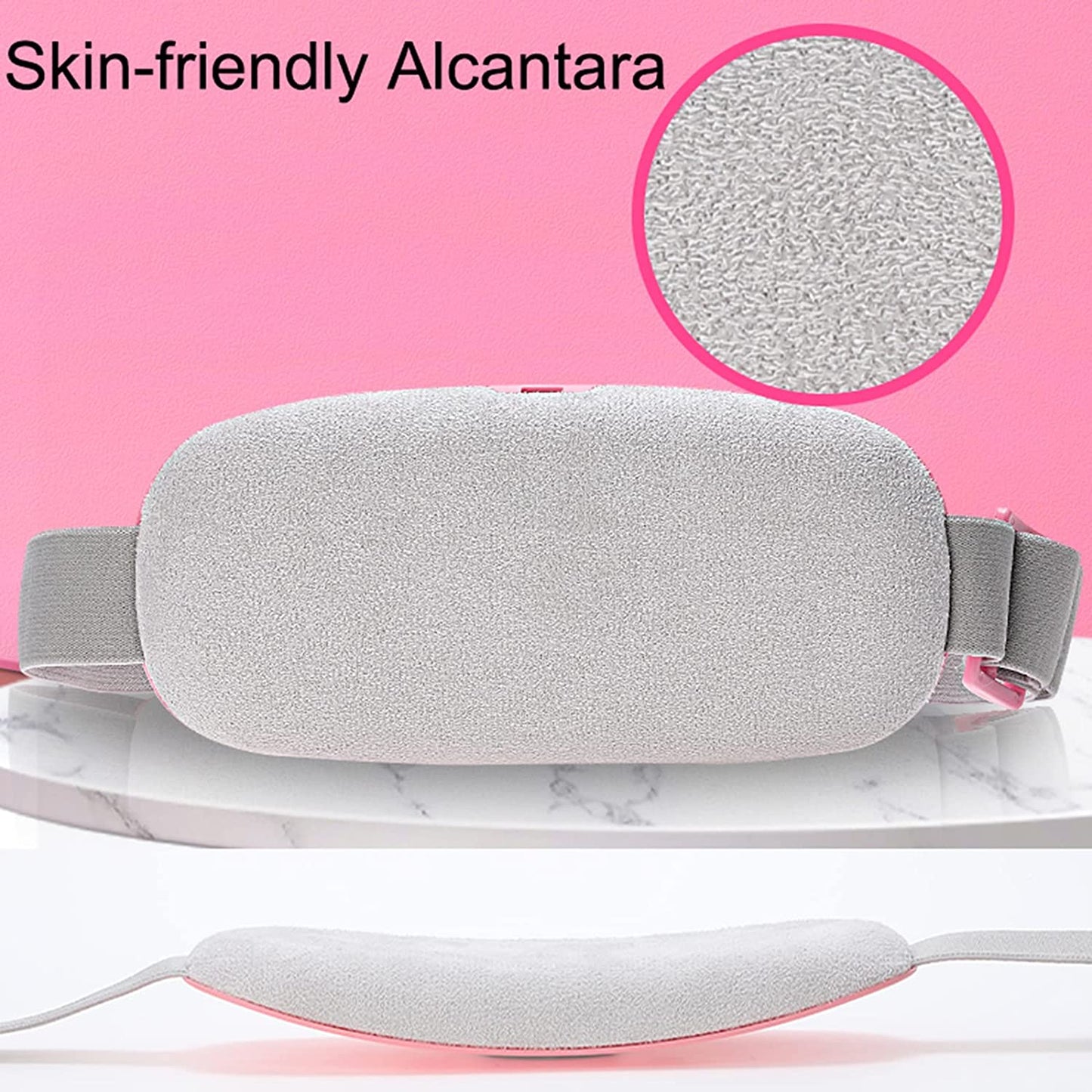 Portable Cordless Heating Pad, Menstrual Heating Pad with 3 Heat Levels and 3 Vibration Massage Modes, Fast Heating Belly Wrap Belt, Back or Belly Pain Relief Heating Pad for Women and Girl