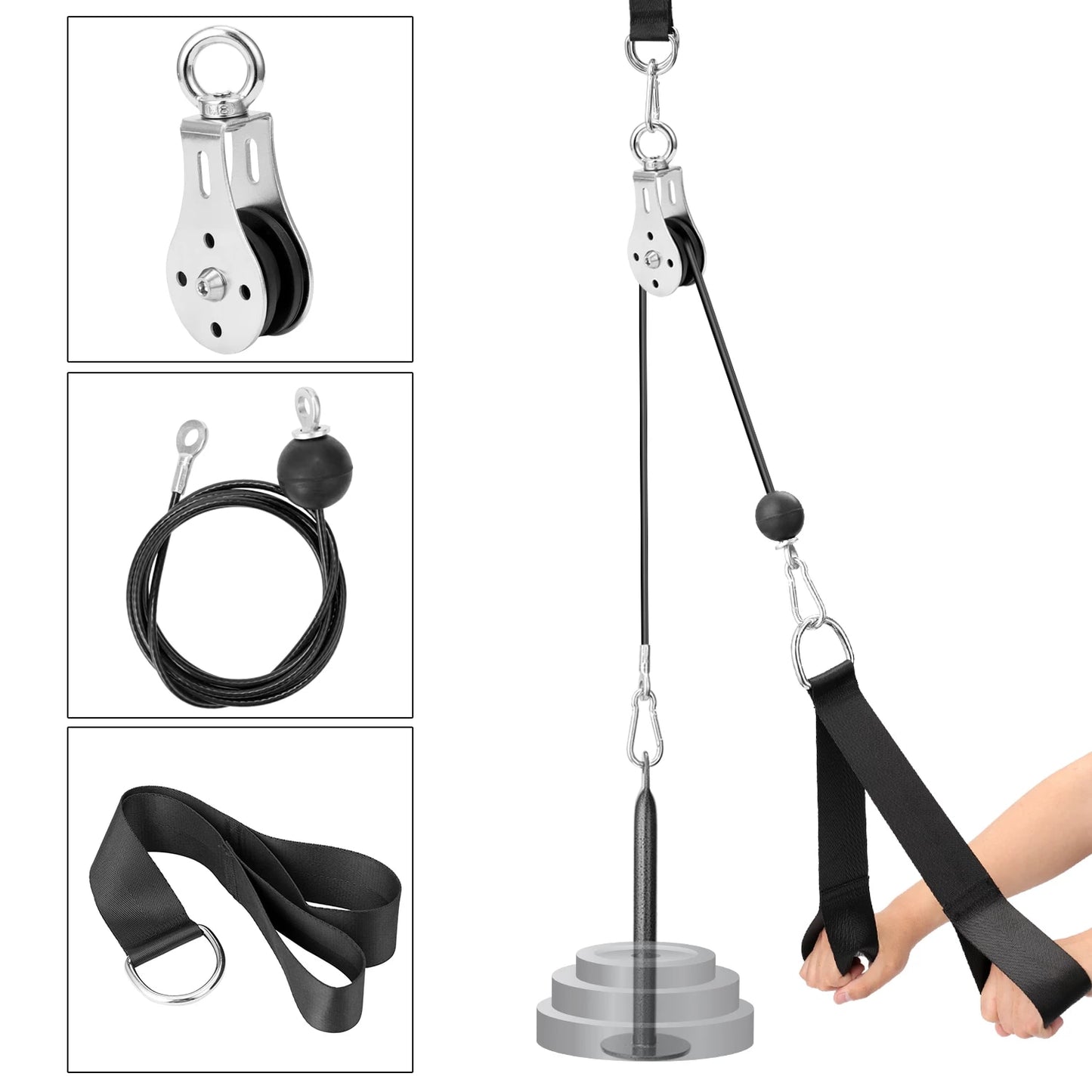 Pulley Cable Machine Attachment System Pin Lifting Arm Biceps Home Fitness