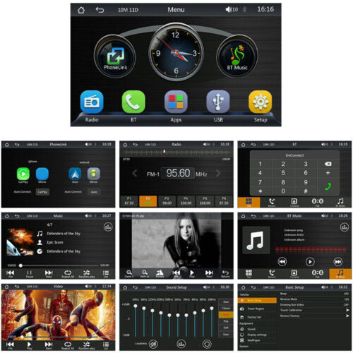 Portable 7'' Wireless Apple CarPlay Android Auto Touch Screen Car Radio Stereo