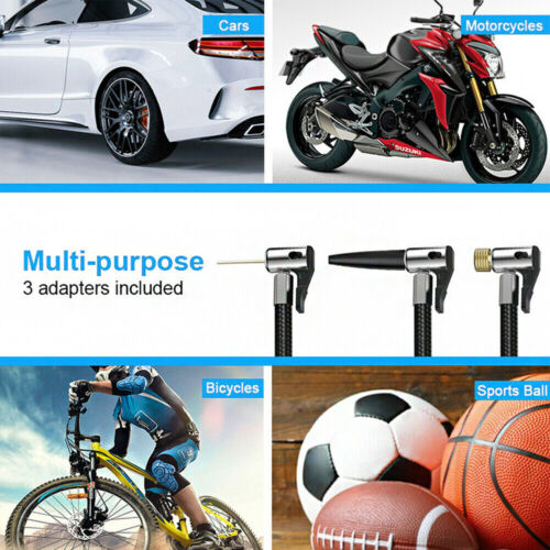 Portable Electric Air Pump with LCD Digital Display and LED Light - Cordless Multi-Function Inflator for Tires and Sports Equipment