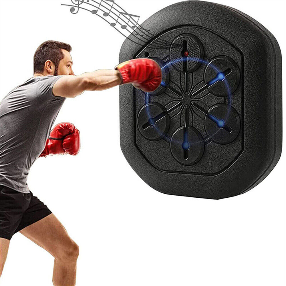 Interactive Boxing Trainer with LED, Bluetooth, and Rechargeable Battery - Wall-Mounted Training Pad for Kids and Adults