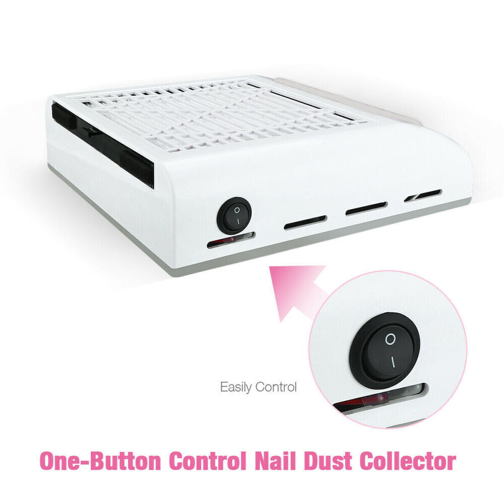 Salon Nail Art Vacuum Cleaner w/ Filter Manicure Dust Suction Fan Collector