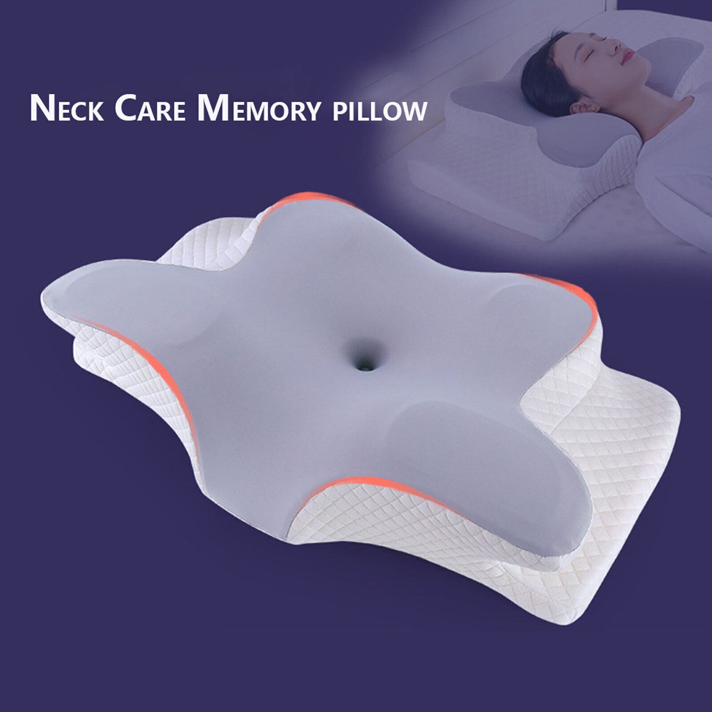 Ergonomic Memory Foam Cervical Pillow: Dual-Height Contour Design for Ultimate Neck Support
