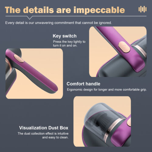 UltraPower UV-C Handheld Mite Vacuum: Wireless Sterilization and Filtration System