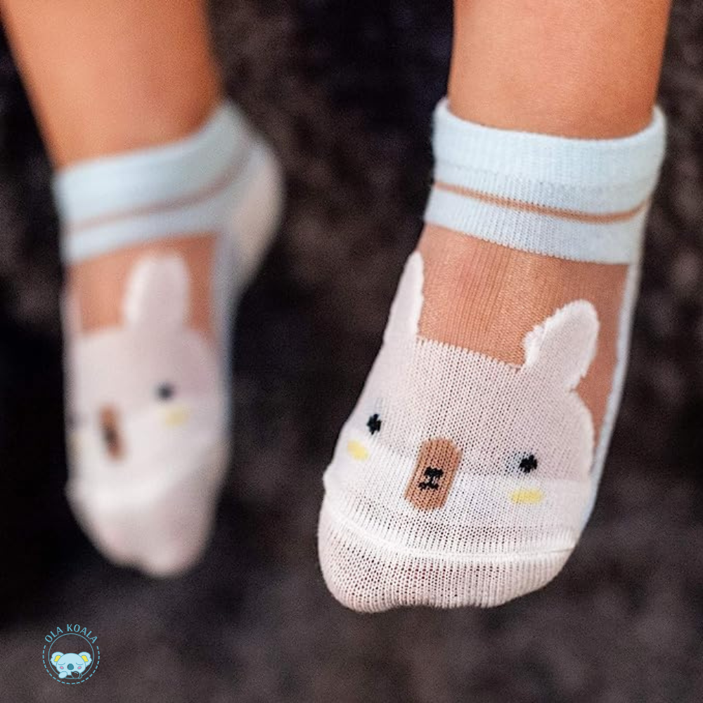 Ola Koala 5 Pairs Socks for Baby/Toddler/Kid Boys Girls; No Show Ankle Kid Socks; Ultra Soft Cotton Thin Mesh Infant Baby Summer Socks