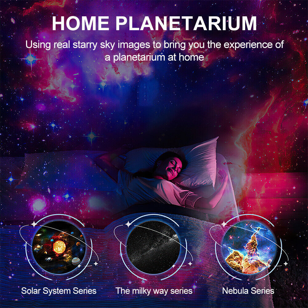 Galaxy Starry Sky Projector 13-in-1 Night Light Rotating LED Planetarium Star Lamp