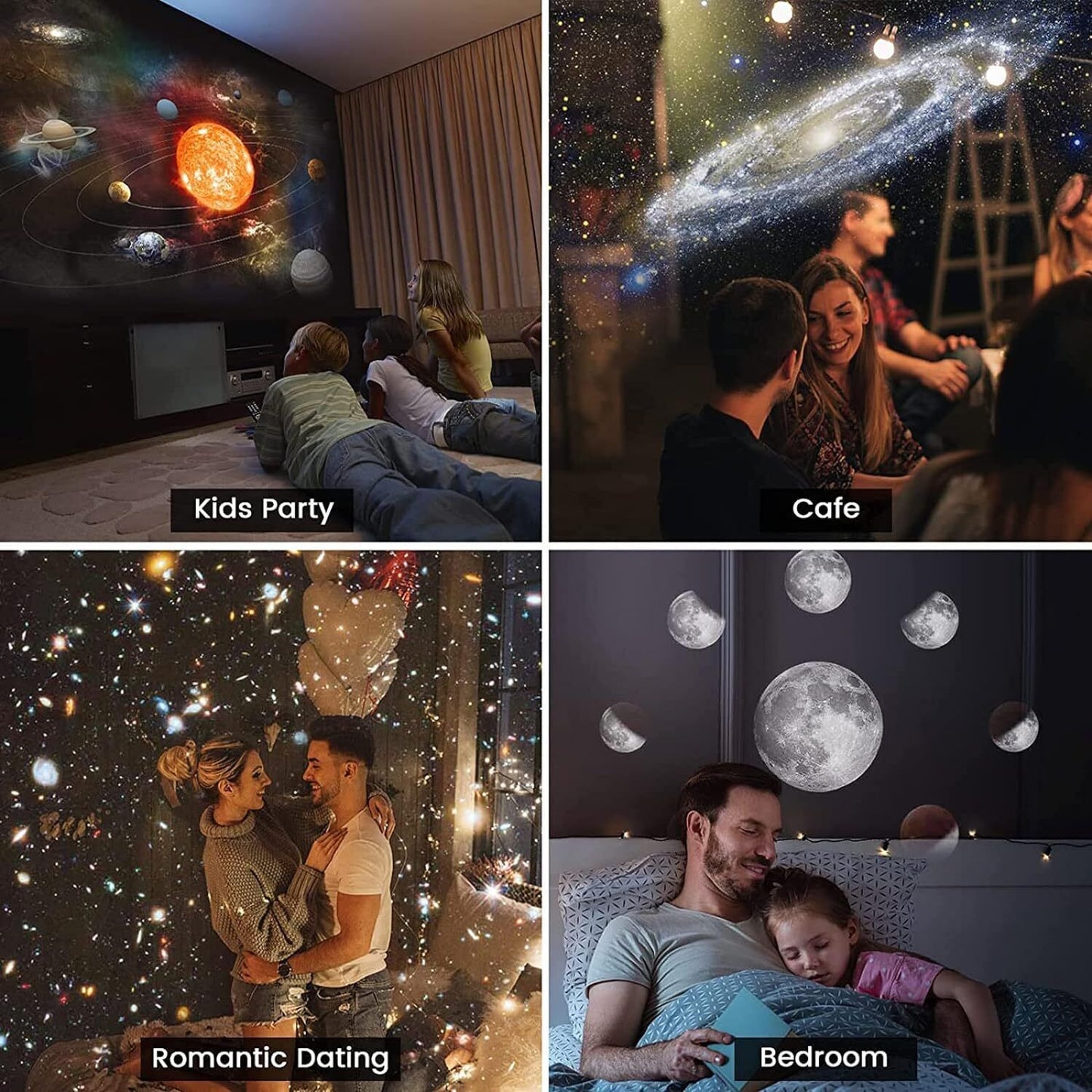 Galaxy Starry Sky Projector 13-in-1 Night Light Rotating LED Planetarium Star Lamp