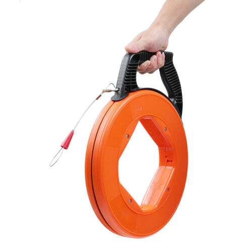 30/70Mx4mm Fiberglass Cable Puller Fish Tape Wire Reel Snake Conduit Duct Rodder