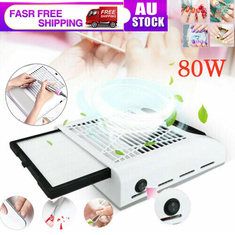 Salon Nail Art Vacuum Cleaner w/ Filter Manicure Dust Suction Fan Collector