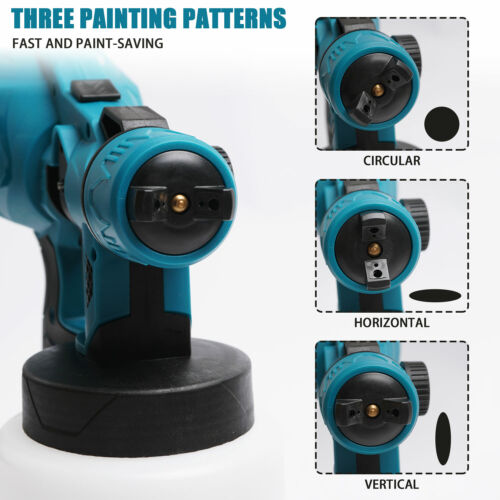 Cordless High Pressure Spray Gun Airless Paint Sprayer with 2 Battery 1000ML