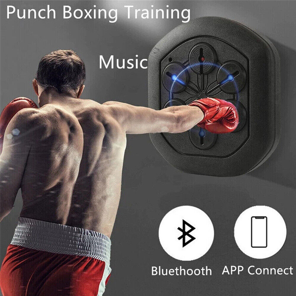 Interactive Boxing Trainer with LED, Bluetooth, and Rechargeable Battery - Wall-Mounted Training Pad for Kids and Adults