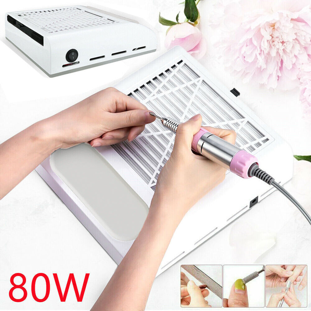 Salon Nail Art Vacuum Cleaner w/ Filter Manicure Dust Suction Fan Collector