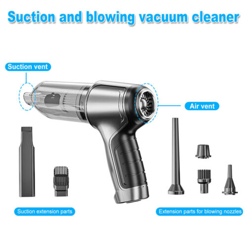 High-Efficiency 3-in-1 Handheld Vacuum: Powerful Suction, Blower, and Pump Features