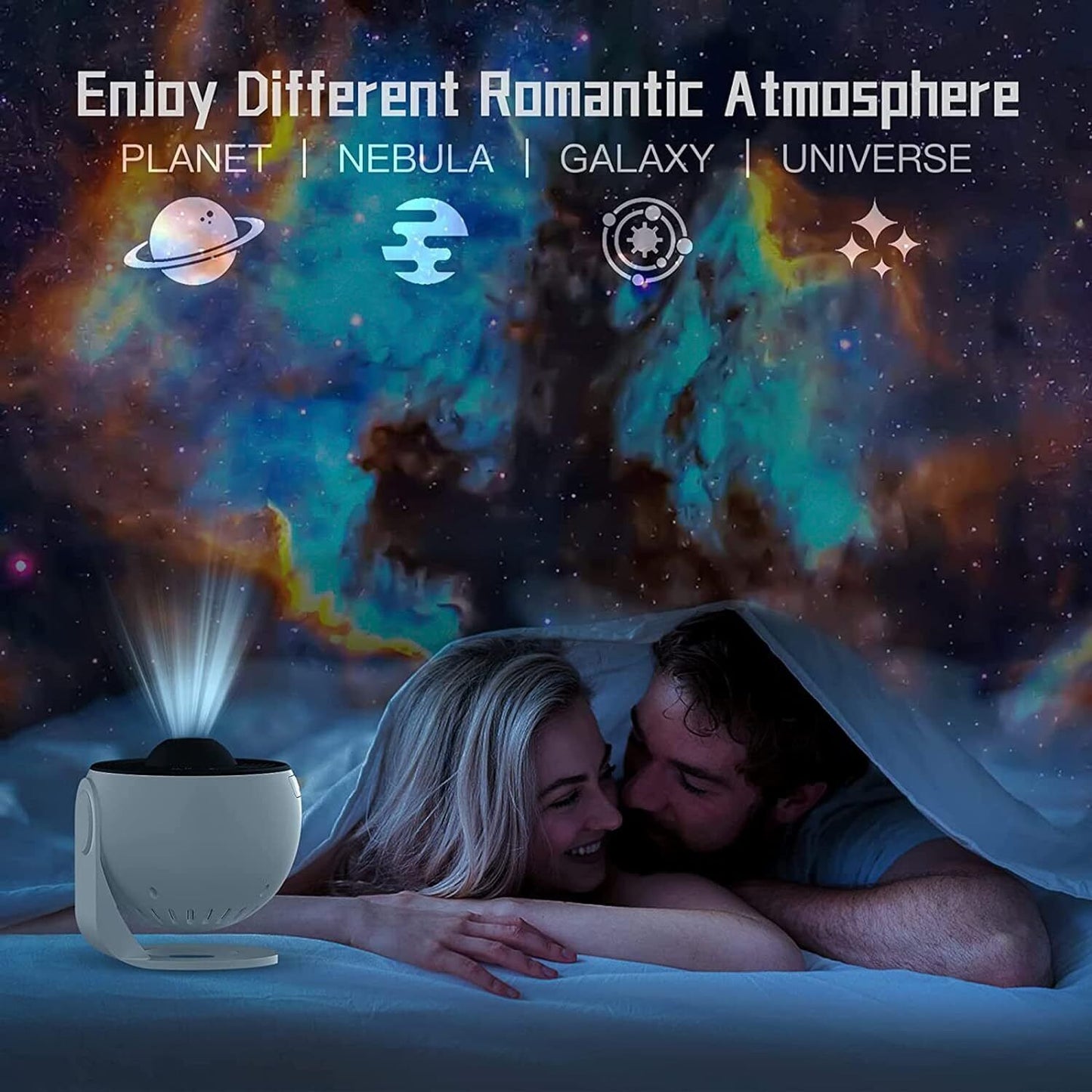 Galaxy Starry Sky Projector 13-in-1 Night Light Rotating LED Planetarium Star Lamp