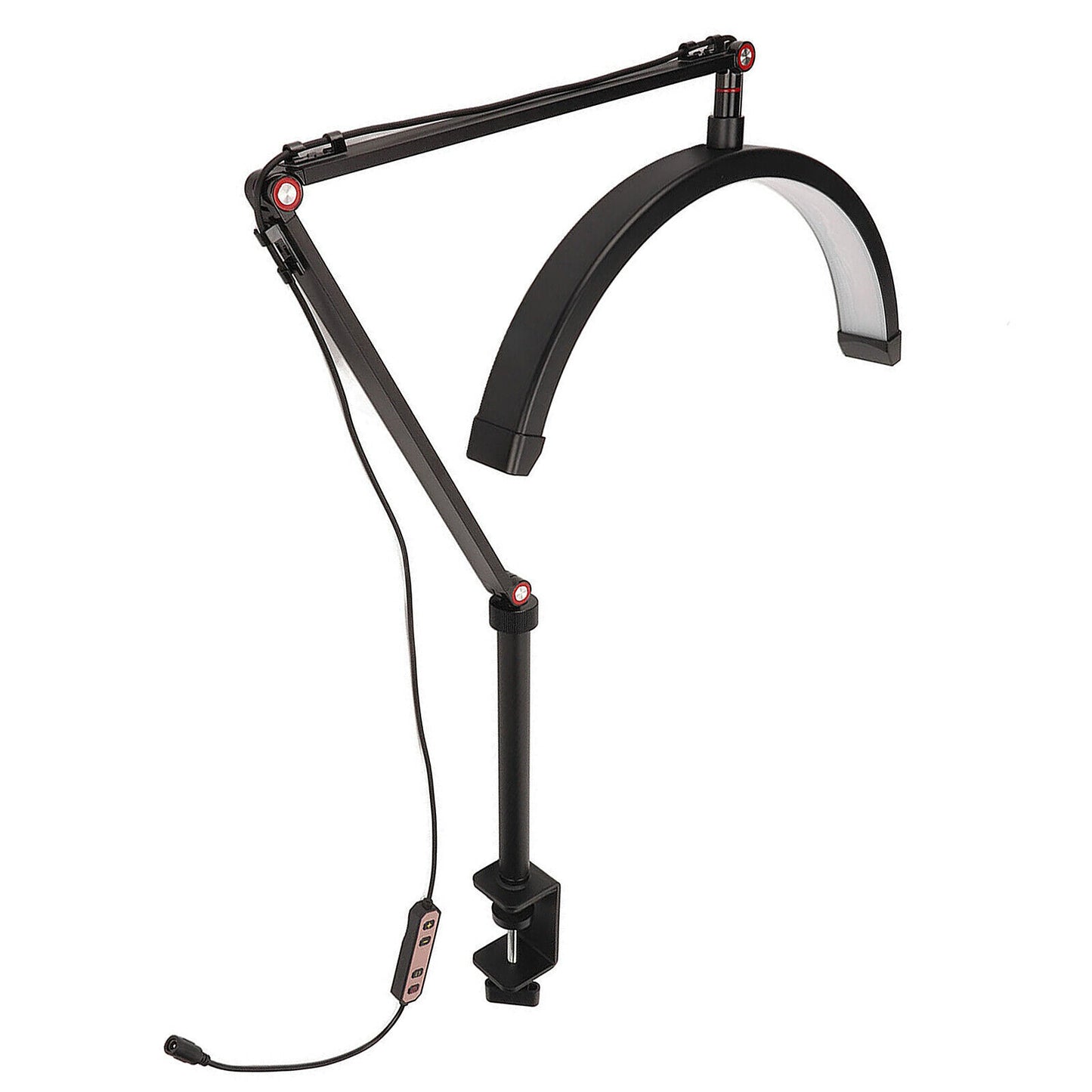 Adjustable LED Beauty Moon/Eyelash Light for Salons: Multi-Purpose, High-CRI, Rotatable Light with Adjustable Settings