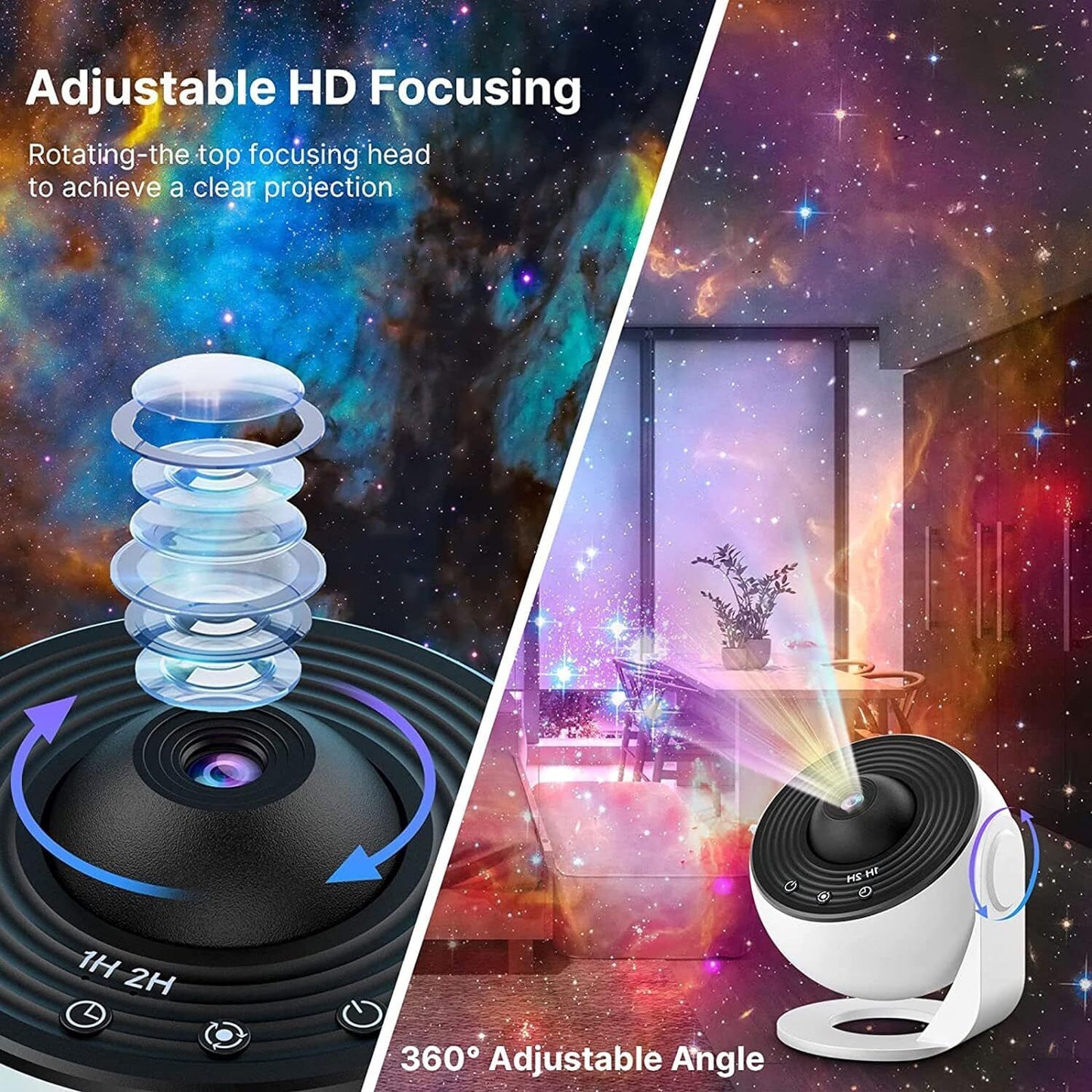 Galaxy Starry Sky Projector 13-in-1 Night Light Rotating LED Planetarium Star Lamp