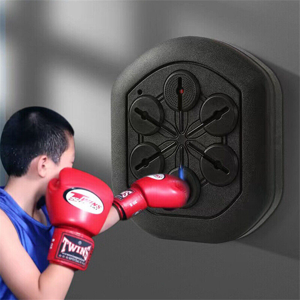 Interactive Boxing Trainer with LED, Bluetooth, and Rechargeable Battery - Wall-Mounted Training Pad for Kids and Adults
