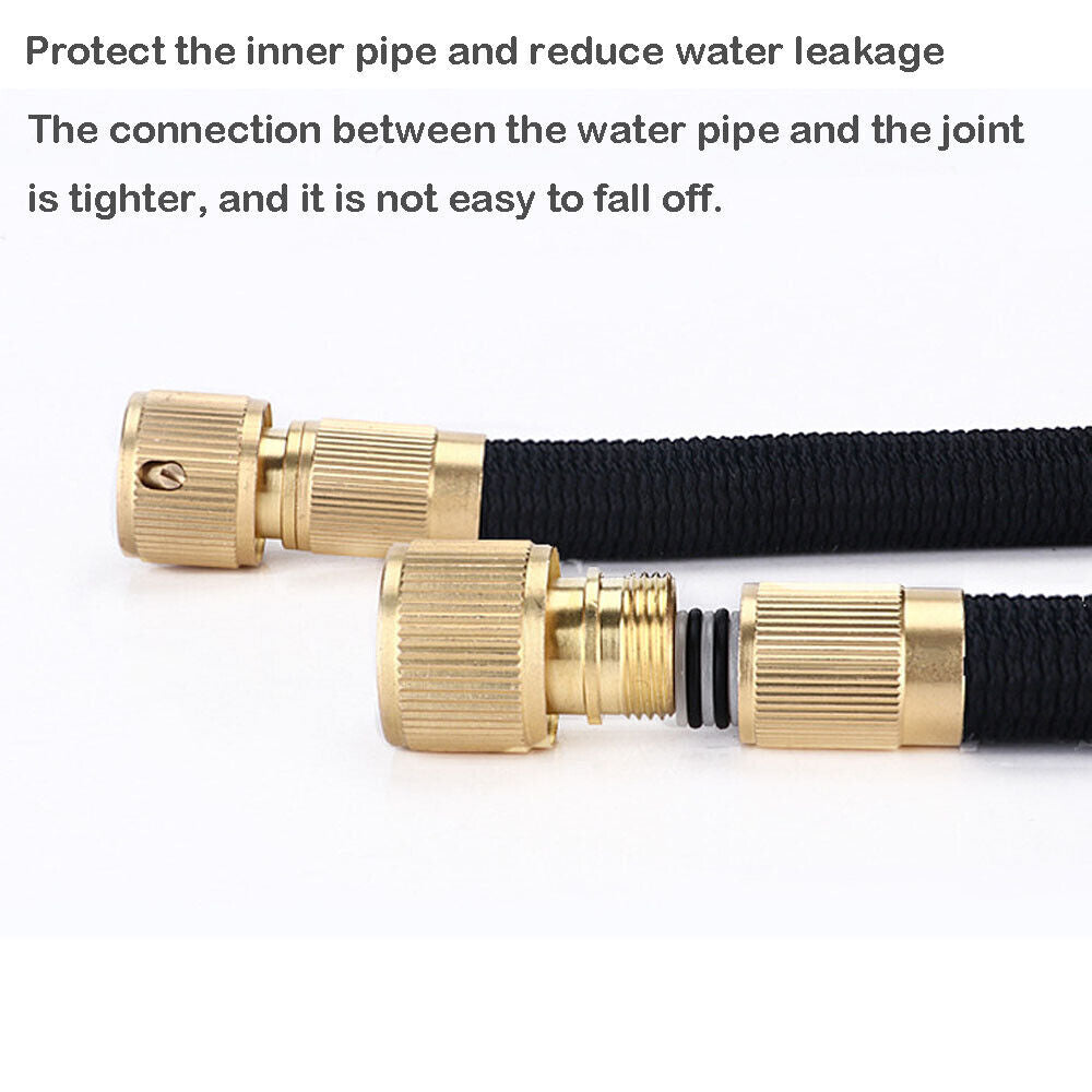100FT Expandable Garden Hose with 8-Function Spray Nozzle and Durable Accessories - Flexible Water Hose for Gardening, Cleaning, and Outdoor Use