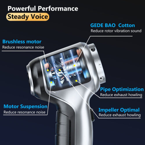 High-Efficiency 3-in-1 Handheld Vacuum: Powerful Suction, Blower, and Pump Features