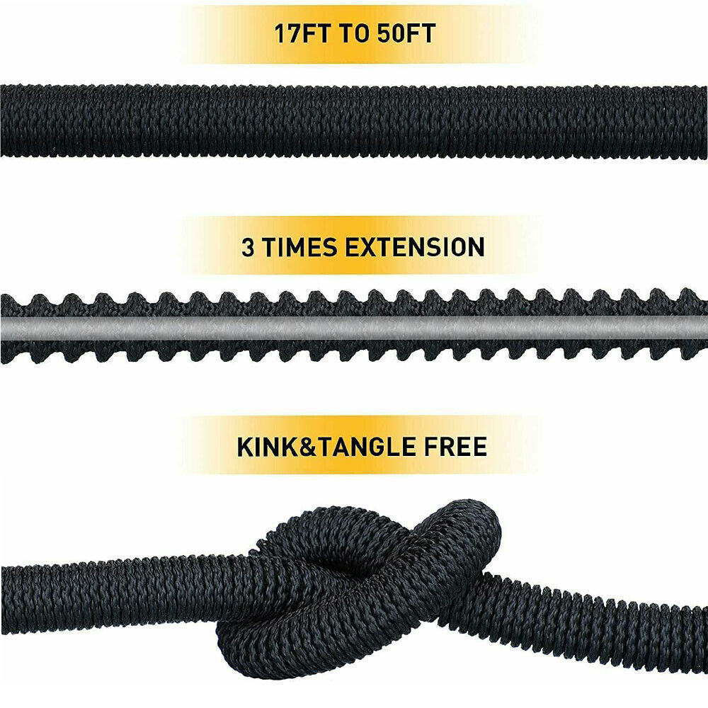 100FT Expandable Garden Hose with 8-Function Spray Nozzle and Durable Accessories - Flexible Water Hose for Gardening, Cleaning, and Outdoor Use