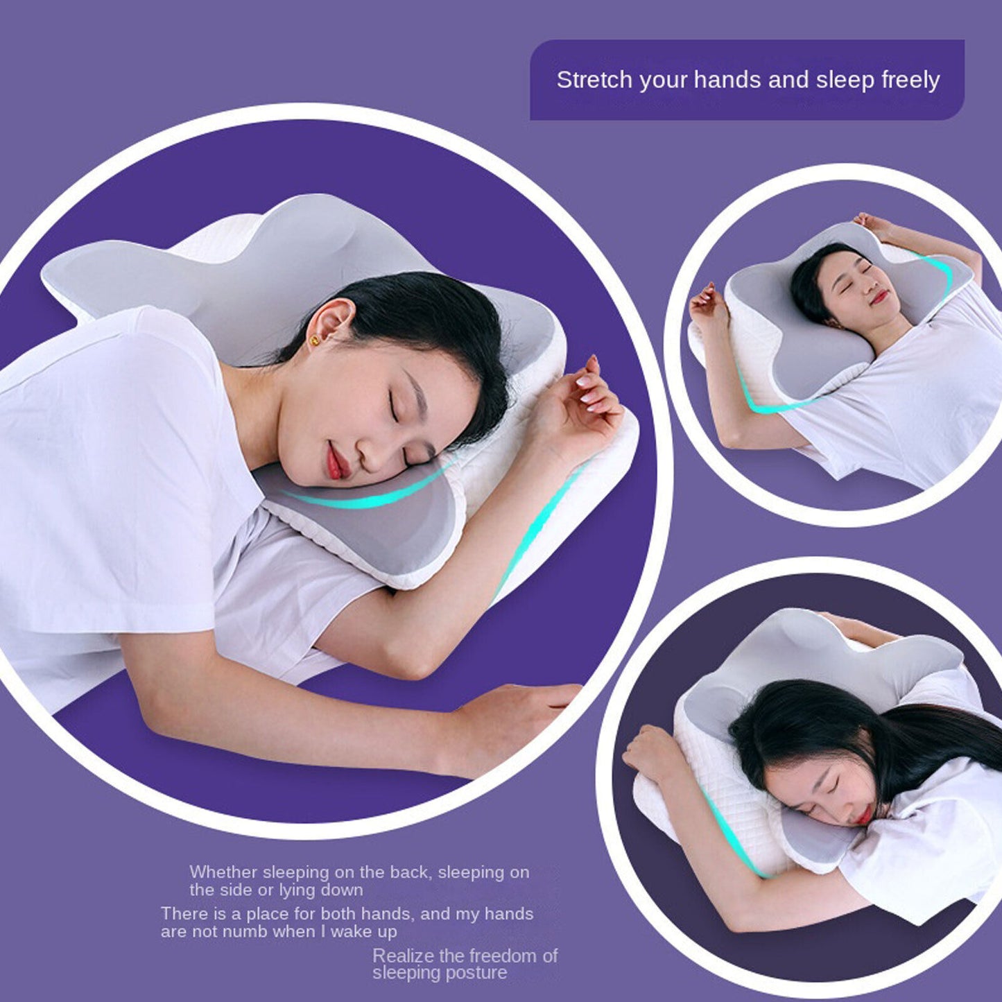 Ergonomic Memory Foam Cervical Pillow: Dual-Height Contour Design for Ultimate Neck Support
