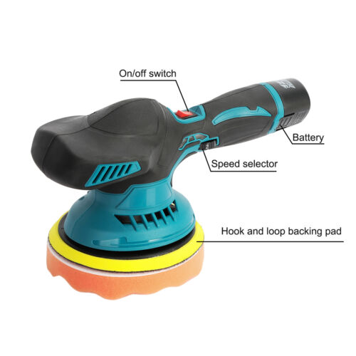 6" Cordless Car DA Polisher Random Orbita Buffer Sander Polishing Machine Tool