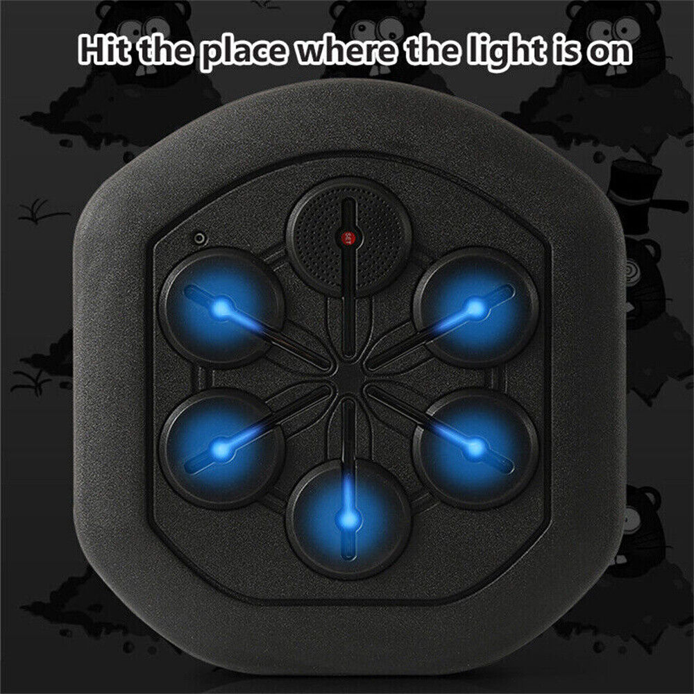 Interactive Boxing Trainer with LED, Bluetooth, and Rechargeable Battery - Wall-Mounted Training Pad for Kids and Adults