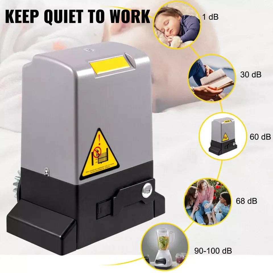 Sliding Gate Opener 1800KG 750W – Automatic Electric Sliding Gate Motor with Remote & APP Control – Heavy Duty Driveway Gate Operator with 4M/5M Rail Kit