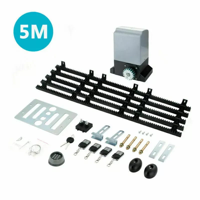 Sliding Gate Opener 1800KG 750W – Automatic Electric Sliding Gate Motor with Remote & APP Control – Heavy Duty Driveway Gate Operator with 4M/5M Rail Kit