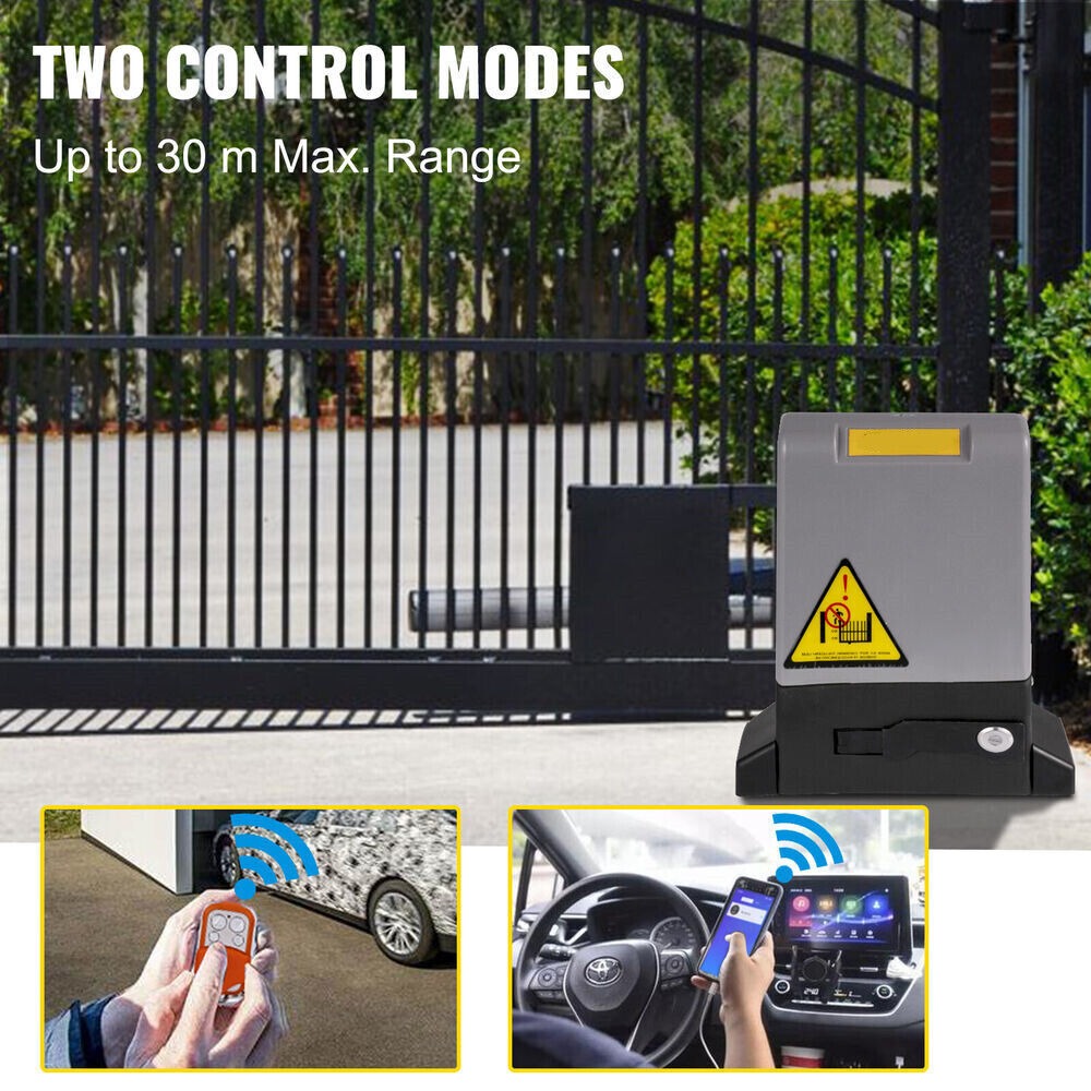 Sliding Gate Opener 1800KG 750W – Automatic Electric Sliding Gate Motor with Remote & APP Control – Heavy Duty Driveway Gate Operator with 4M/5M Rail Kit