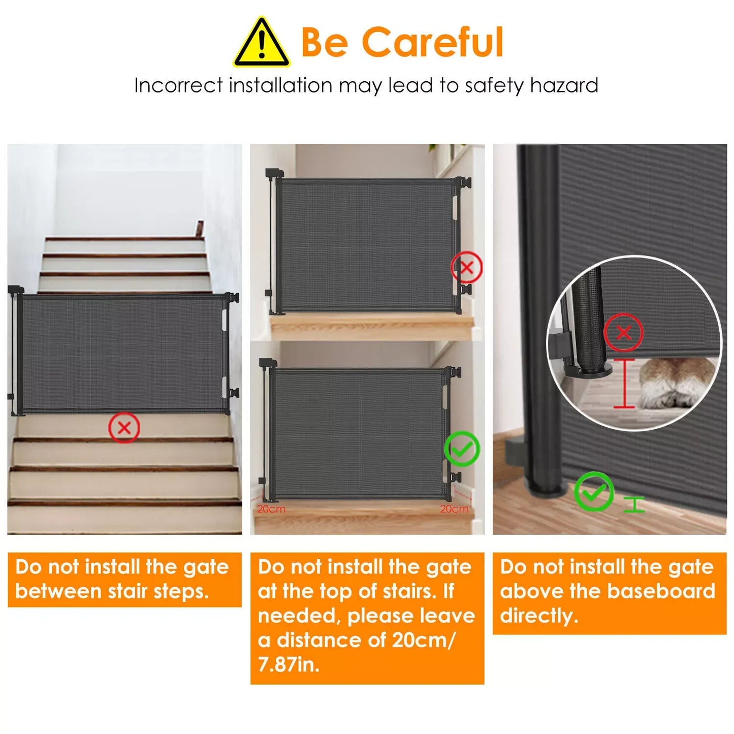 Retractable Baby & Pet Gate - Extra Wide Indoor Outdoor