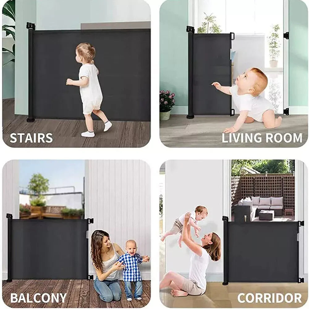 Retractable Baby & Pet Gate - Extra Wide Indoor Outdoor