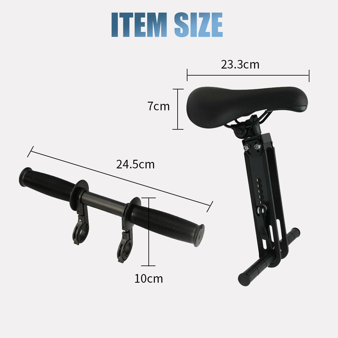 Kids Bike Seat and Handlebar Accessory Combo Pack - Complete Set | Front Mounted Bicycle Seats for Children 2-5 Years