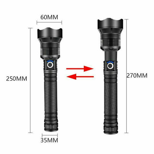 5 Mode Zoomable LED Hunting Torch Powerful 110000LM Tactical Flashlight