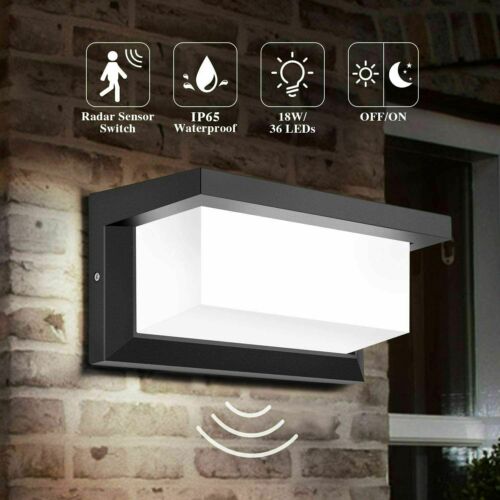 LED Wall Light Waterproof Outdoor Lamp Exterior lights Yard Modern with Sensor