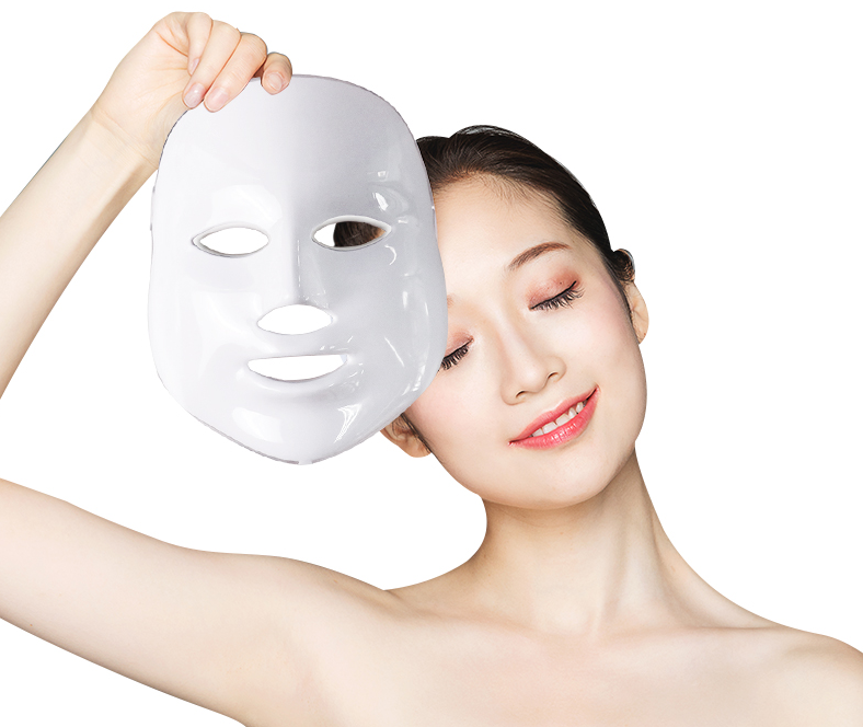 LED Light Photon Face Mask Neck Rejuvenation Skin Facial Wrinkle Therapy 7+1